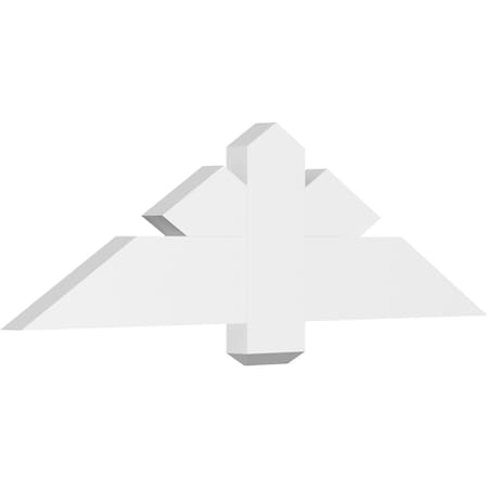 Ekena Millwork Kennewick Architectural Grade PVC Gable Bracket, 48"W x 14"H x 2"D x 6"F, 7/12 Pitch GBP048X14X0206KEN00